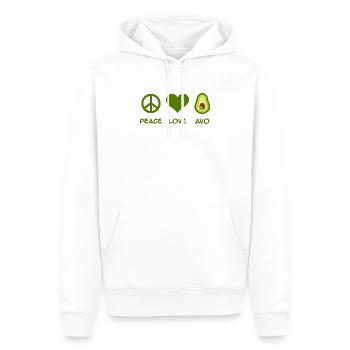 avocat - Sweat à capuche Premium bio Homme - blanc - Devant - Nico (187cm)