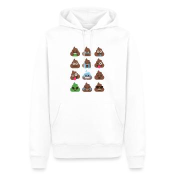 Familienkacke-Emoji 💩 - Männer Premium Bio Hoodie - Weiß - Vorne - Nico (187cm)