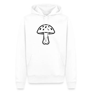 Pilz - Männer Premium Bio Hoodie - Weiß - Vorne - Nico (187cm)