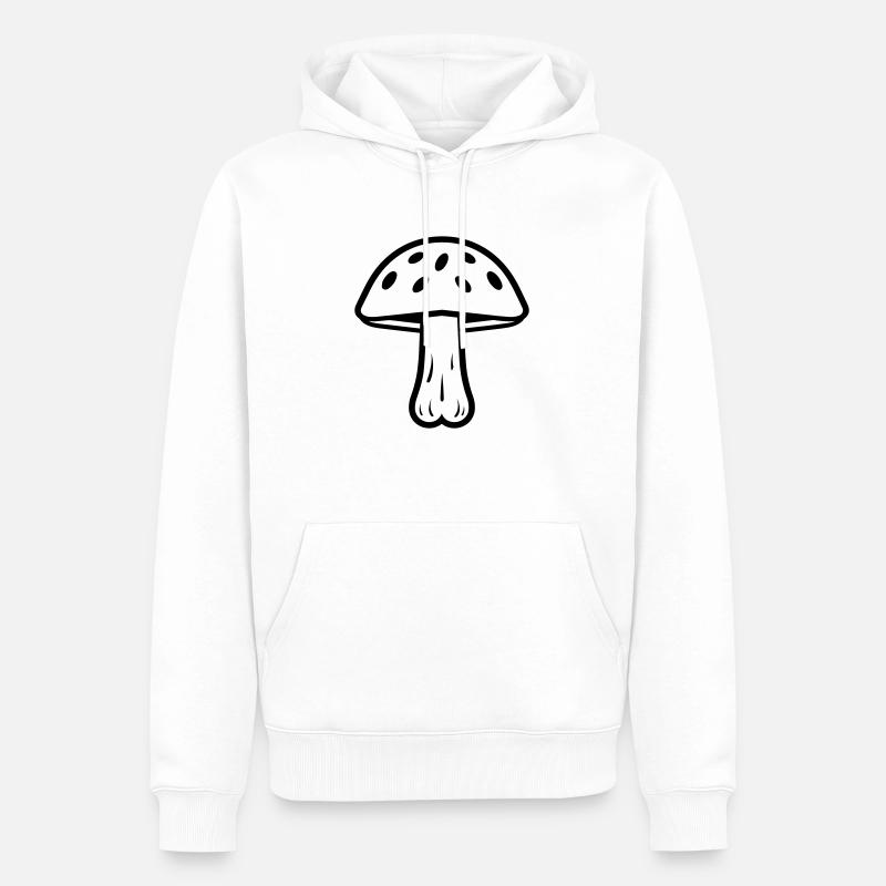Champignon - Sweat à capuche Premium bio Homme - blanc