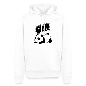 Panda und chillen - Männer Premium Bio Hoodie - Weiß - Vorne - Nico (187cm)
