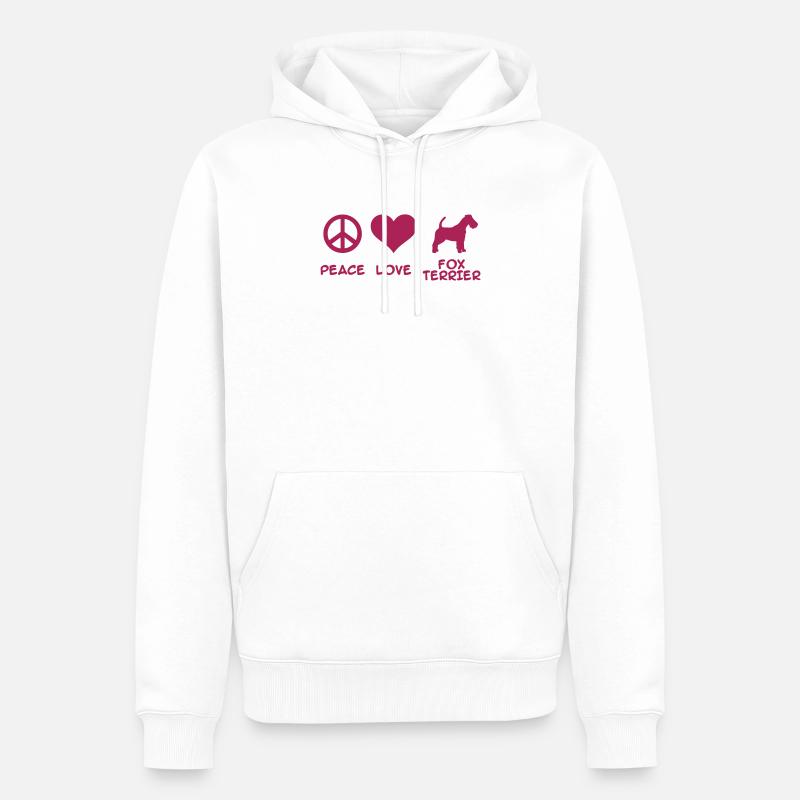 Fox Terrier - Sweat à capuche Premium bio Homme - blanc