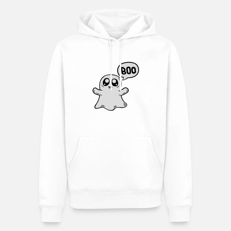Petit fantôme doux - Sweat à capuche Premium bio Homme - blanc