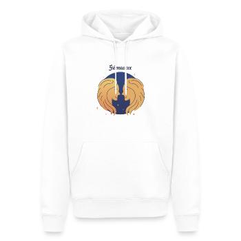 Gémeaux - Sweat à capuche Premium bio Homme - blanc - Devant - Nico (187cm)