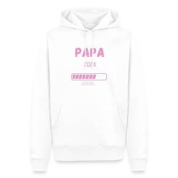 Papa 2024 Loading... - Männer Premium Bio Hoodie - Weiß - Vorne - Nico (187cm)