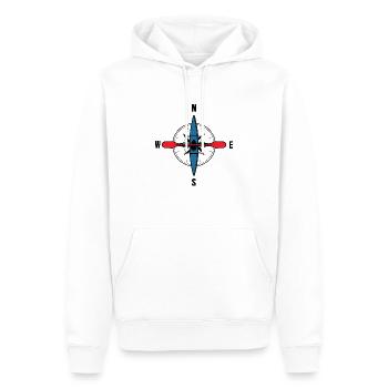kajak kanu paddeln river-adventure - Männer Premium Bio Hoodie - Weiß - Vorne - Nico (187cm)