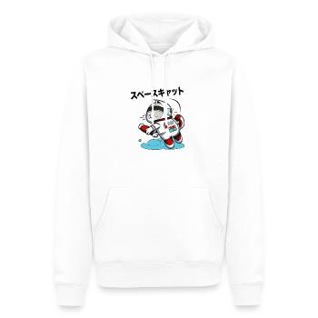 SPACE CAT JAPANISCH - Männer Premium Bio Hoodie - Weiß - Vorne - Nico (187cm)