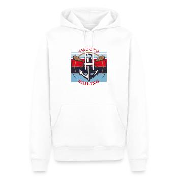 smooth, sailing, boat, kapitän - Männer Premium Bio Hoodie - Weiß - Vorne - Nico (187cm)