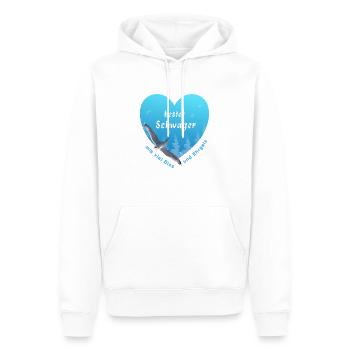meilleur beau-frère - Sweat à capuche Premium bio Homme - blanc - Devant - Nico (187cm)