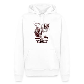 L’écureuil porte une couronne - Sweat à capuche Premium bio Homme - blanc - Devant - Nico (187cm)