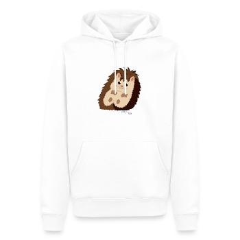 Igelchen Karla - Männer Premium Bio Hoodie - Weiß - Vorne - Nico (187cm)
