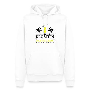 Équipe de fête en Croatie - Sweat à capuche Premium bio Homme - blanc - Devant - Nico (187cm)