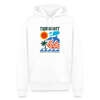 Summery retro elements - Men’s Premium Organic Hoodie - white - Front - Nico (187cm)