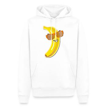 banane fraîche lunettes de soleil d'été Party Love Love - Sweat à capuche Premium bio Homme - blanc - Devant - Nico (187cm)