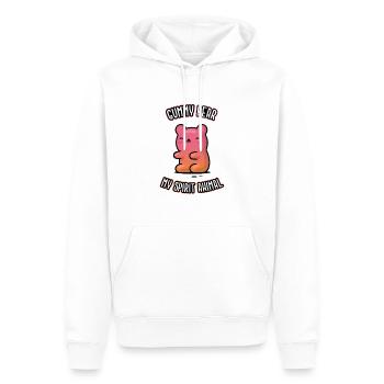 Gummy Bear is My Spirit Animal - Men’s Premium Organic Hoodie - white - Front - Nico (187cm)
