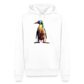 Rainbow Penguin - Men’s Premium Organic Hoodie - white - Front - Nico (187cm)