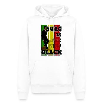 Swag is the new black - Men’s Premium Organic Hoodie - white - Front - Nico (187cm)