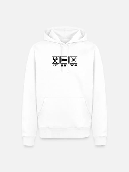drone - Men’s Premium Organic Hoodie - white