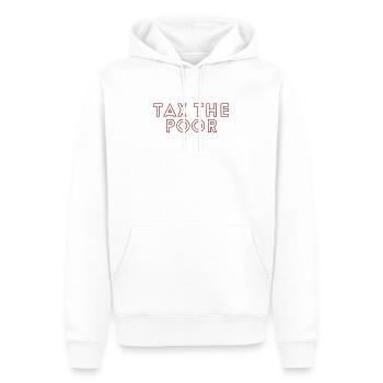TaxThePoor - Männer Premium Bio Hoodie - Weiß - Vorne - Nico (187cm)