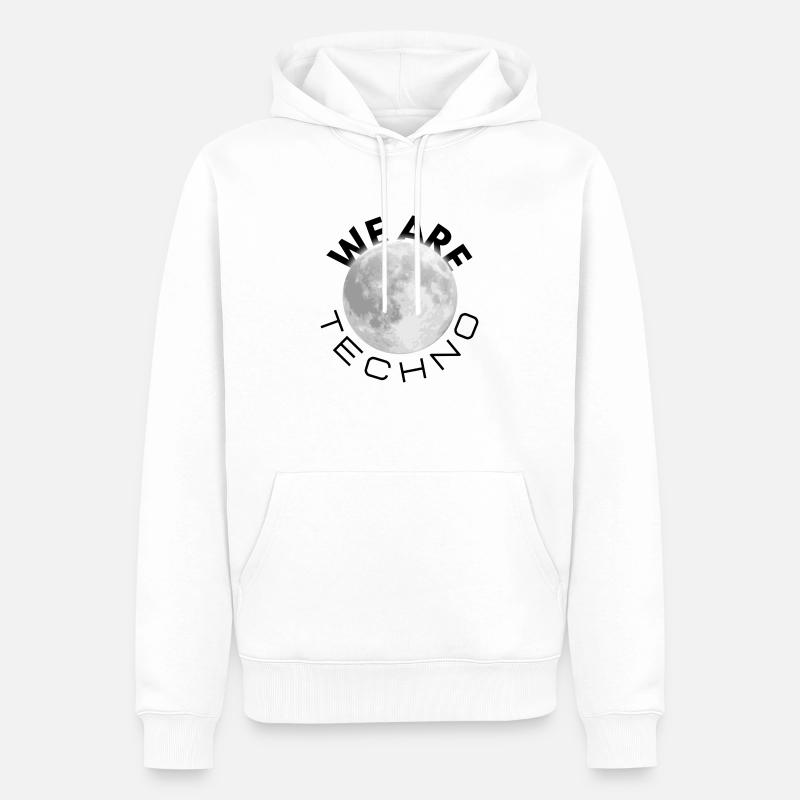 We are Techno - Männer Premium Bio Hoodie - Weiß