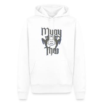 Muay Thai Kickboxing - Men’s Premium Organic Hoodie - white - Front - Nico (187cm)
