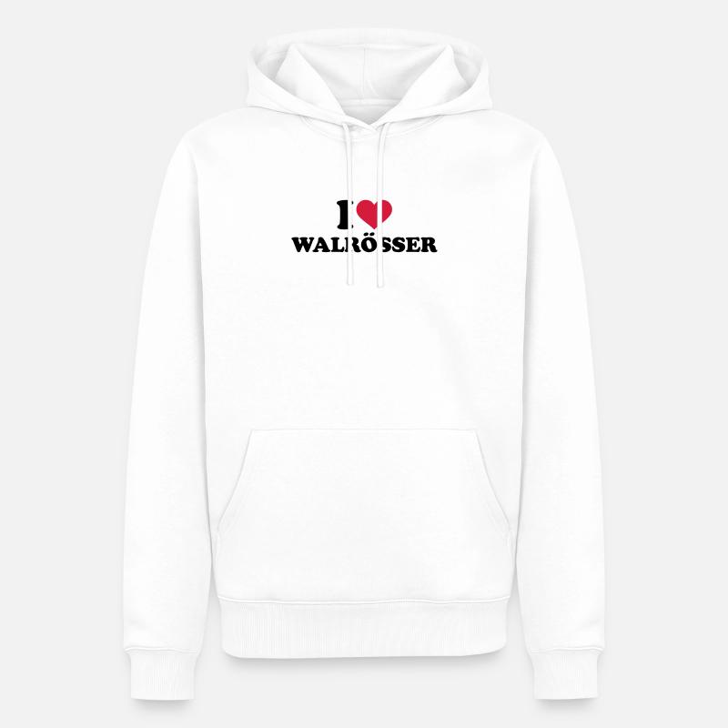 Walross - Männer Premium Bio Hoodie - Weiß