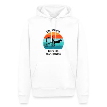 Kutscher Kutsche Pferdekutscher Kutschieren - Männer Premium Bio Hoodie - Weiß - Vorne - Nico (187cm)