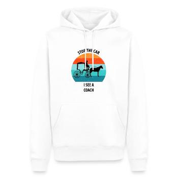 Kutscher Kutsche Pferdekutscher Kutschieren - Männer Premium Bio Hoodie - Weiß - Vorne - Nico (187cm)
