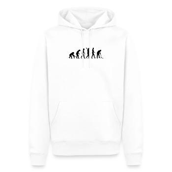 Evolution Krocket - Männer Premium Bio Hoodie - Weiß - Vorne - Nico (187cm)