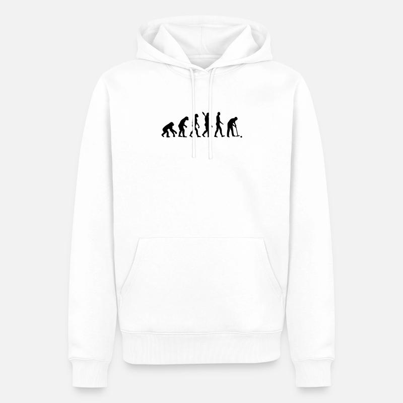 Croquet Evolution - Sweat à capuche Premium bio Homme - blanc