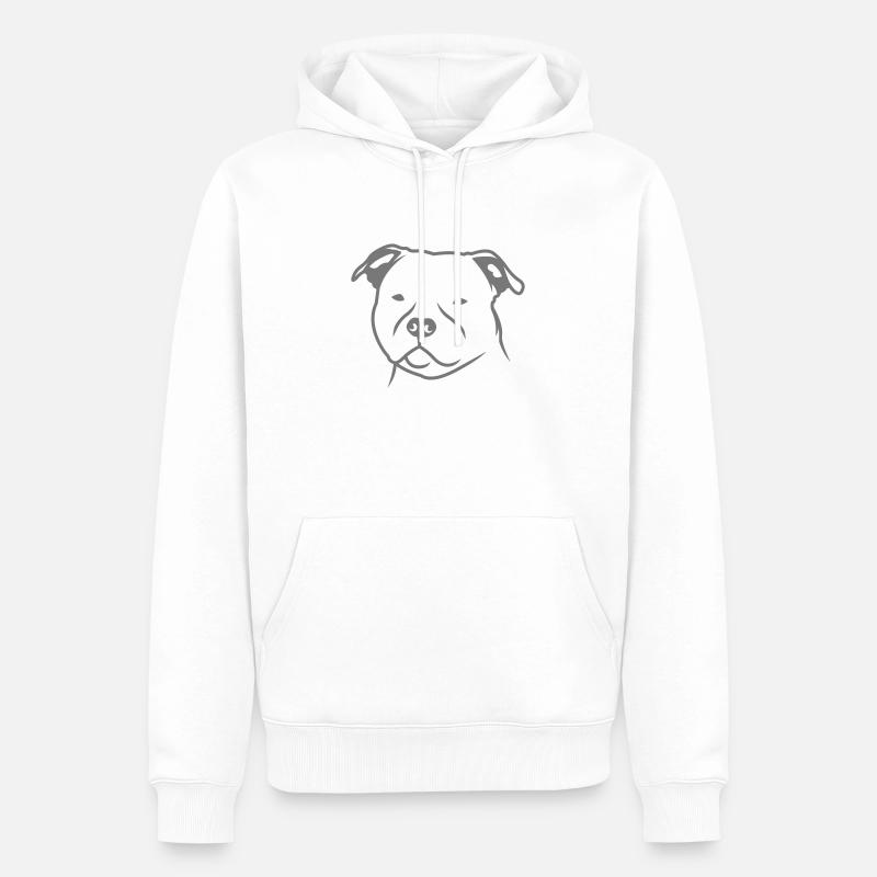 Staffbull HEAD v2 1c_4light - Männer Premium Bio Hoodie - undefined