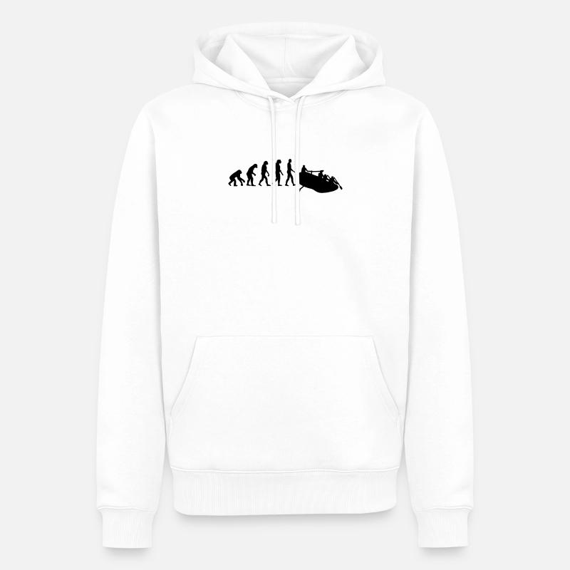 rafting - Sweat à capuche Premium bio Homme - blanc