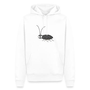 Kakerlake - Männer Premium Bio Hoodie - Weiß - Vorne - Nico (187cm)
