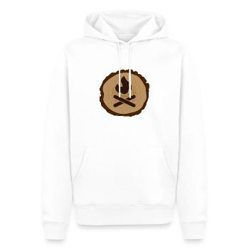 Feu de camp de survie Bushcraft Wildcamping - Sweat à capuche Premium bio Homme - blanc - Devant - Nico (187cm)