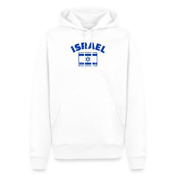 Israël - Sweat à capuche Premium bio Homme - blanc - Devant - Nico (187cm)