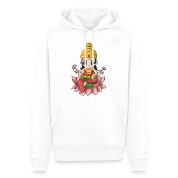 Inde Indien Hindou Durga Dieu Terre I Cadeau - Sweat à capuche Premium bio Homme - blanc - Devant - Nico (187cm)