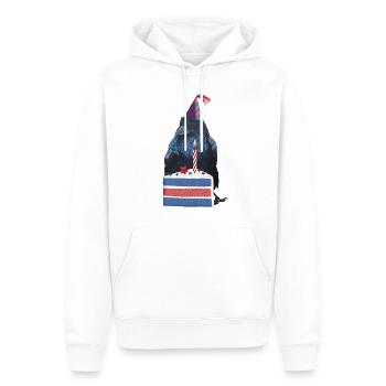Geburtstags Party Rabe Krähe - Männer Premium Bio Hoodie - Weiß - Vorne - Nico (187cm)