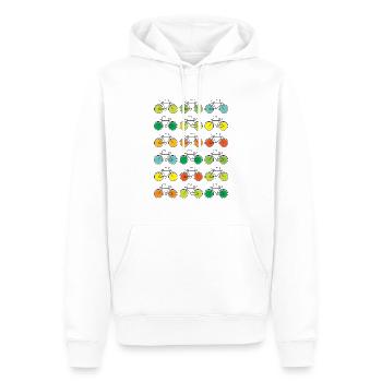 Bunte Fahrräder - Männer Premium Bio Hoodie - Weiß - Vorne - Nico (187cm)