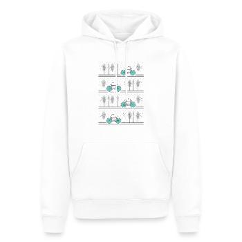 Mit dem Rad durch den Winter - Männer Premium Bio Hoodie - Weiß - Vorne - Nico (187cm)