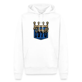 Né en 1970 53e anniversaire - Sweat à capuche Premium bio Homme - blanc - Devant - Nico (187cm)