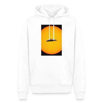 Verfolgungsjagd im Weltraum - Männer Premium Bio Hoodie - Weiß - Vorne - Nico (187cm)