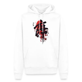 Japan letter - Men’s Premium Organic Hoodie - white - Front - Nico (187cm)