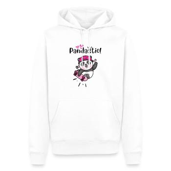 Pandastic Panda Skateboarding. - Men’s Premium Organic Hoodie - white - Front - Nico (187cm)