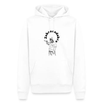 zèbre Zebracadabra - Sweat à capuche Premium bio Homme - blanc - Devant - Nico (187cm)