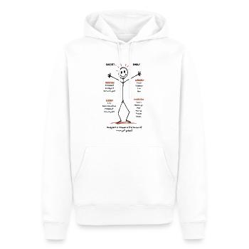 Emelys Lebendige Welt - Männer Premium Bio Hoodie - Weiß - Vorne - Nico (187cm)