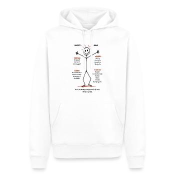 Emmis Herzvolle Welt - Männer Premium Bio Hoodie - Weiß - Vorne - Nico (187cm)