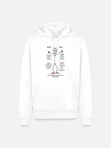 Emmis Herzvolle Welt - Männer Premium Bio Hoodie - Weiß
