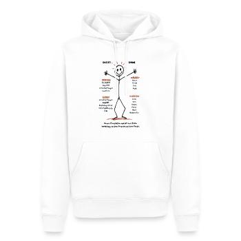 Emines Herz und Heim - Männer Premium Bio Hoodie - Weiß - Vorne - Nico (187cm)