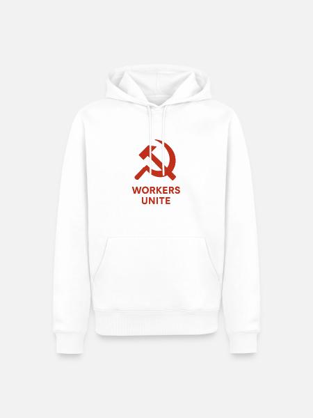 Kommunismus Shirt Hammer Sichel Revolution Marx - Männer Premium Bio Hoodie - Weiß