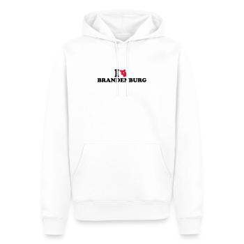 Brandenburg - Männer Premium Bio Hoodie - Weiß - Vorne - Nico (187cm)
